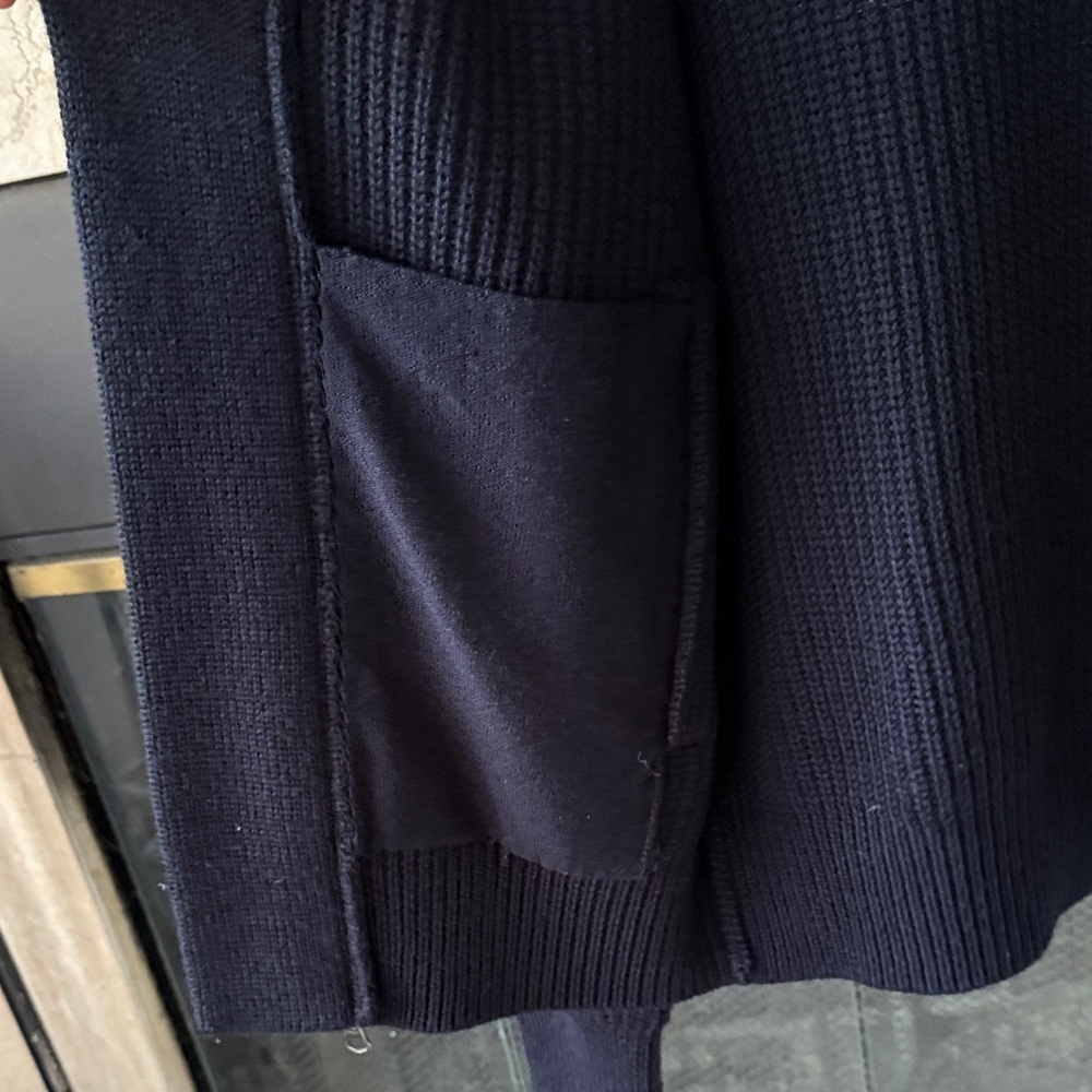 Banana Republic Men's Navy Zip-Up Sweater Cardigan - Picture 9 of 11